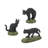 Department 56 Halloween Village Accessories|A Clowder Of Black Cats