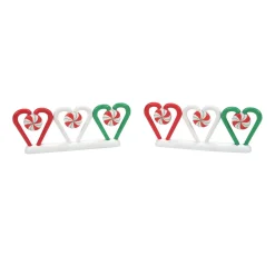 Department 56 Village Accessories|Candy Cane Fence Set of 2