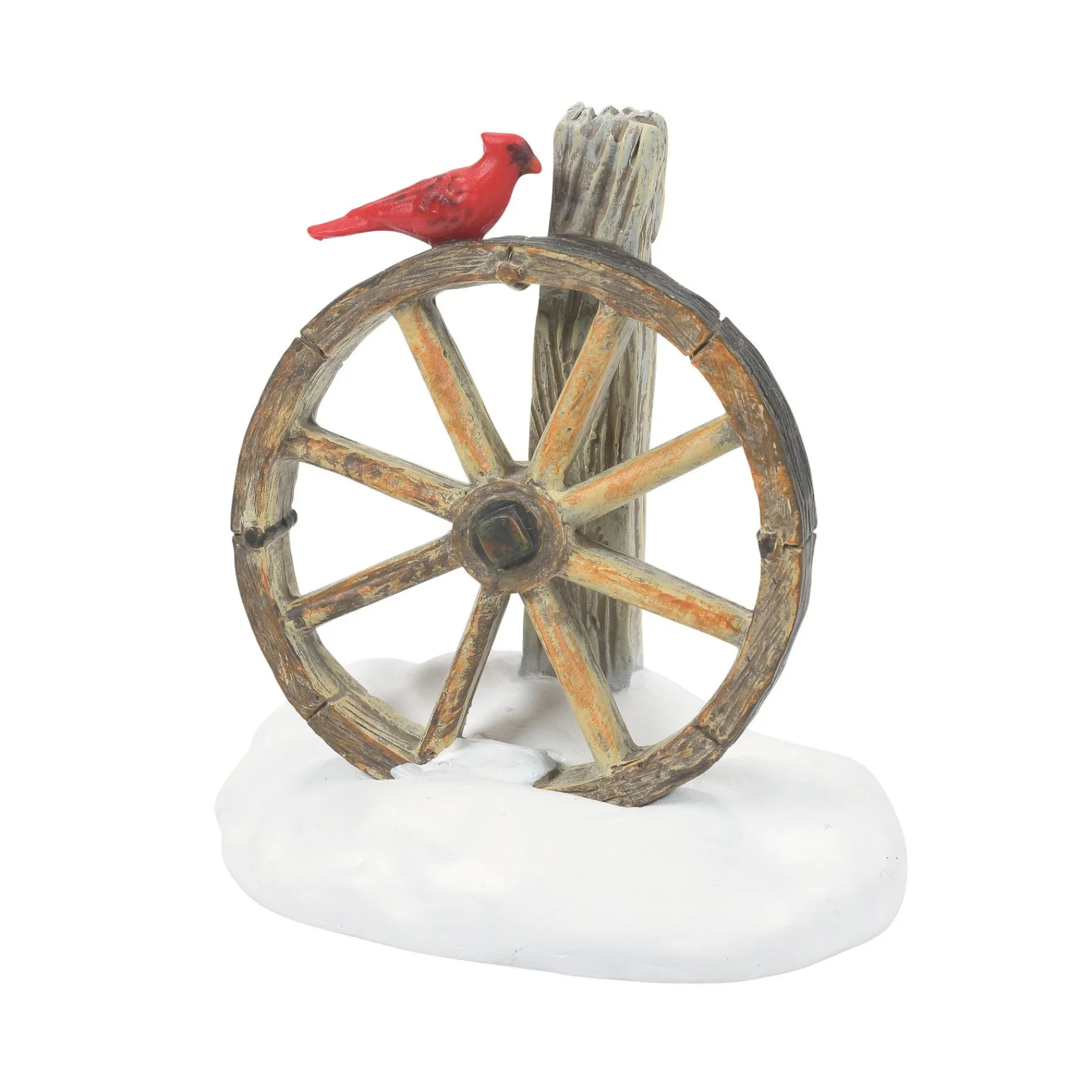 Department 56 Village Accessories|Cardinal Christmas Wagon Wheel