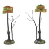 Department 56 Halloween Village Accessories|Creepy Village Street Signs