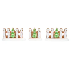 Department 56 Village Accessories|Gingerbread Xmas Fence St/3