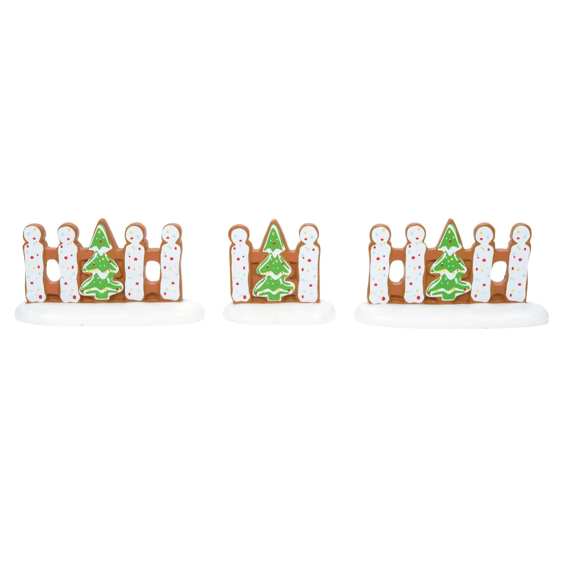 Department 56 Village Accessories|Gingerbread Xmas Fence St/3