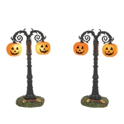 Department 56 Halloween Village Accessories|Hallows Eve Lit Street Lamps