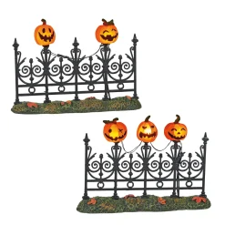 Department 56 Halloween Village Accessories|Jack-o-lantern Lit Fence