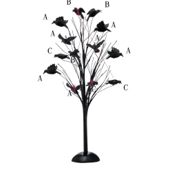 Department 56 Halloween Village Accessories|Murder Of Crows, Tree