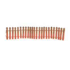 Department 56 Halloween Village Accessories|Pumpkin Orange Glitter Fence