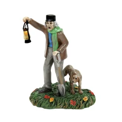Department 56 Snow Village Halloween|Silas Crump & His Dog, Bones
