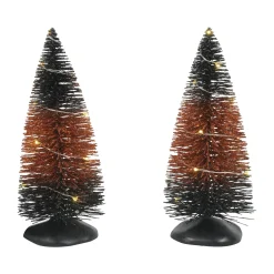Department 56 Halloween Village Accessories|Trad'l LIT Hlwn Trees set of 2