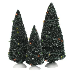 Department 56 Village Accessories|Twinkling Lit Trees Green