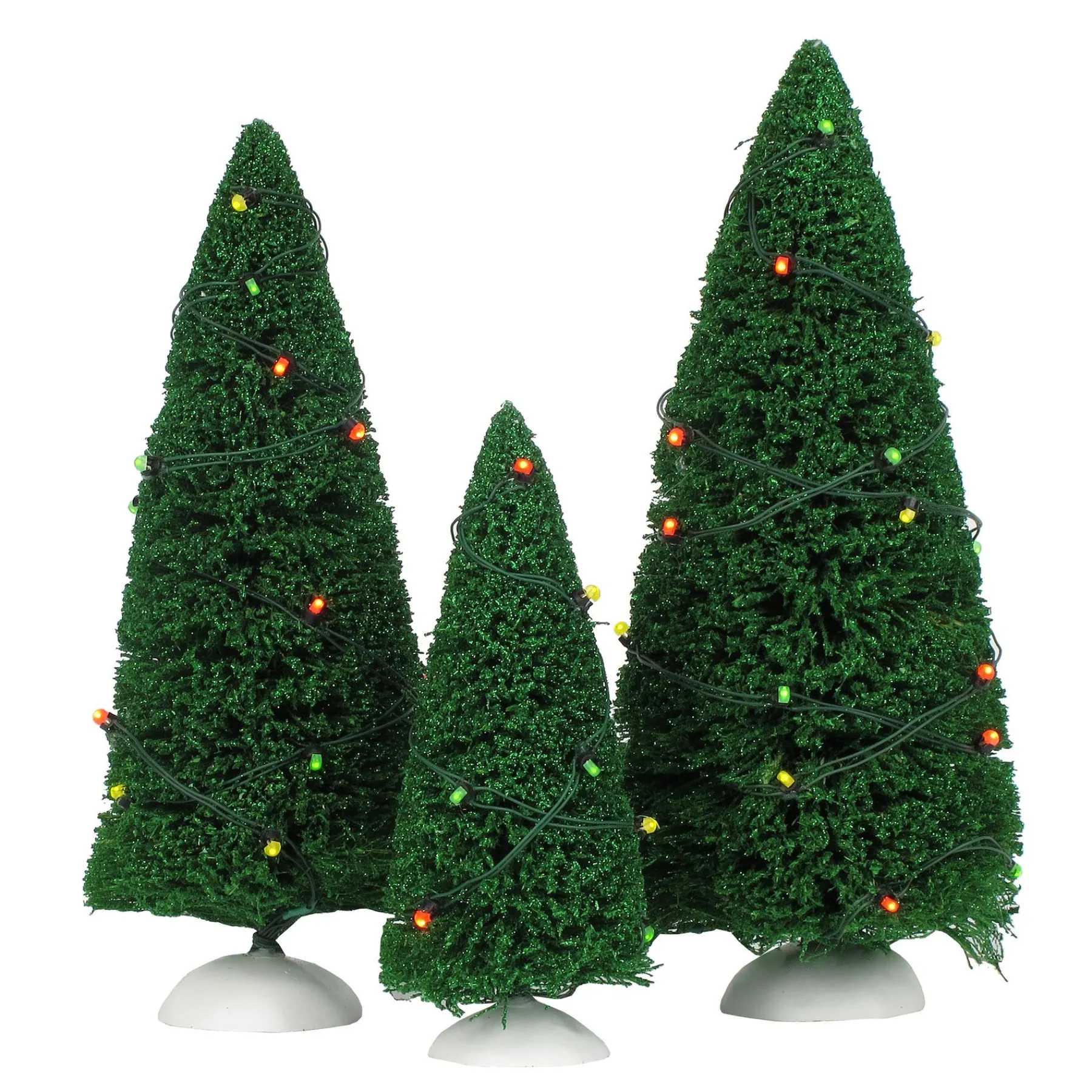 Department 56 Village Accessories|Twinkling Lit Trees Green