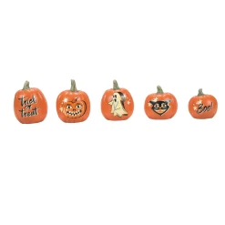 Department 56 Halloween Village Accessories|Vintage Pumpkins St/5