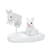 Department 56 Village Accessories|White Christmas Bunnies