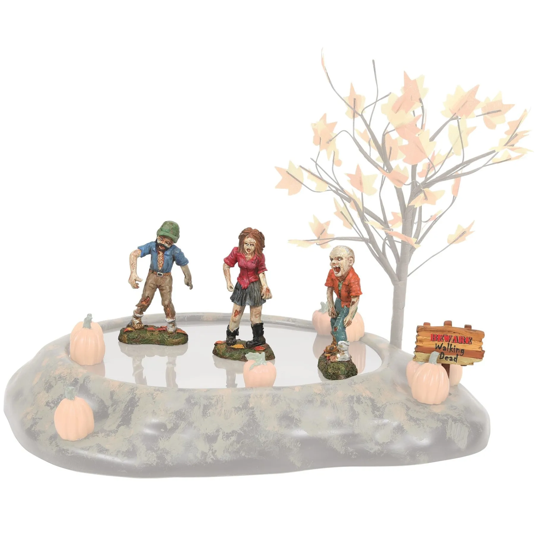 Department 56 Halloween Village Accessories|Zombie Crawl st/4