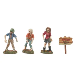 Department 56 Halloween Village Accessories|Zombie Crawl st/4